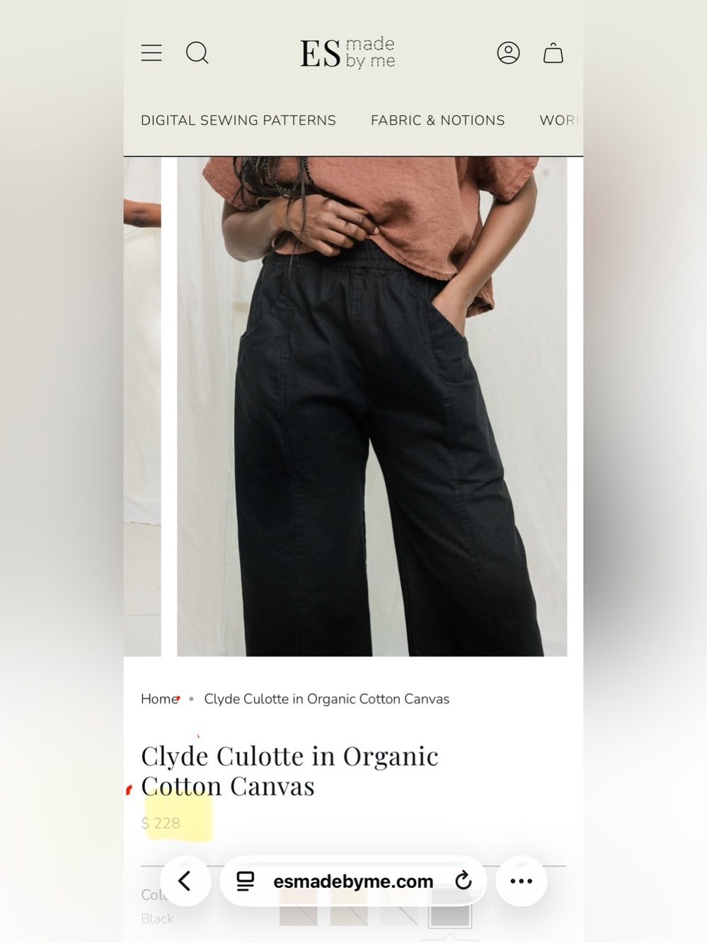 elizabeth suzann clyde culottes (tall inseam)